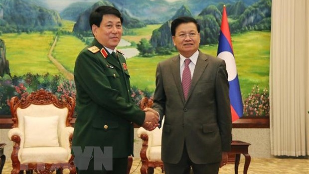 Vietnam's high-ranking military delegation visits Laos
